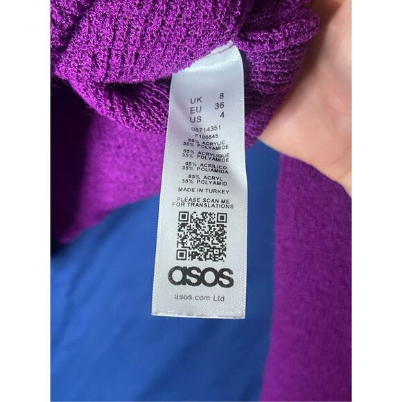 ASOS One-Sleeve sweater Fuschia S - Picture 5 of 6